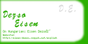 dezso eisen business card